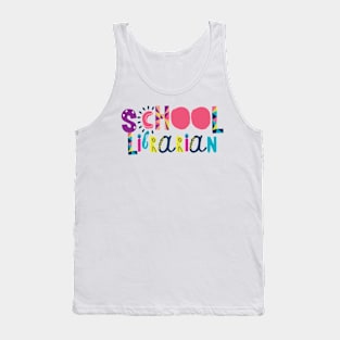 Cute School Librarian Gift Idea Back to School Tank Top